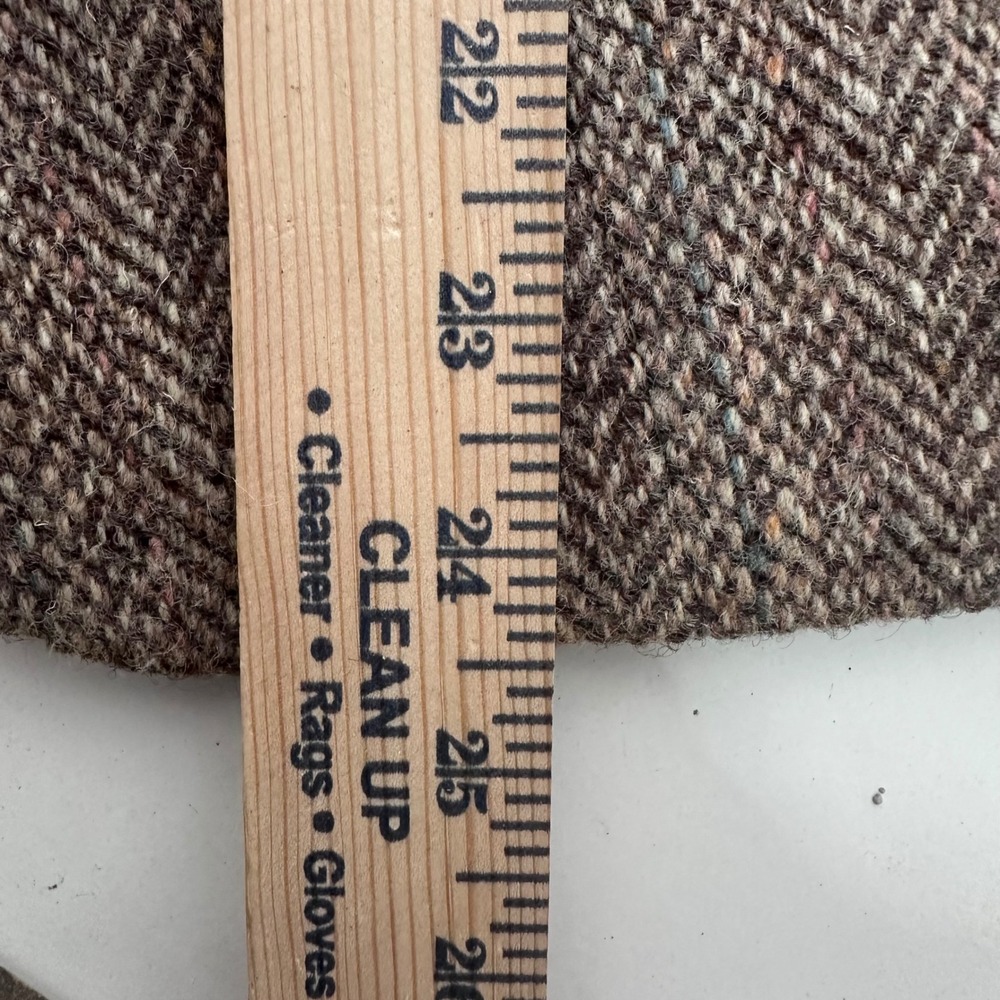 Vintage Harris Tweed Herringbon Blazer Brown Multicolor Woven jJacket Size 8 - Picture 4 of 13
